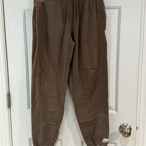 Nike Brown Ribbed Side-Panel Joggers Womens Size Small